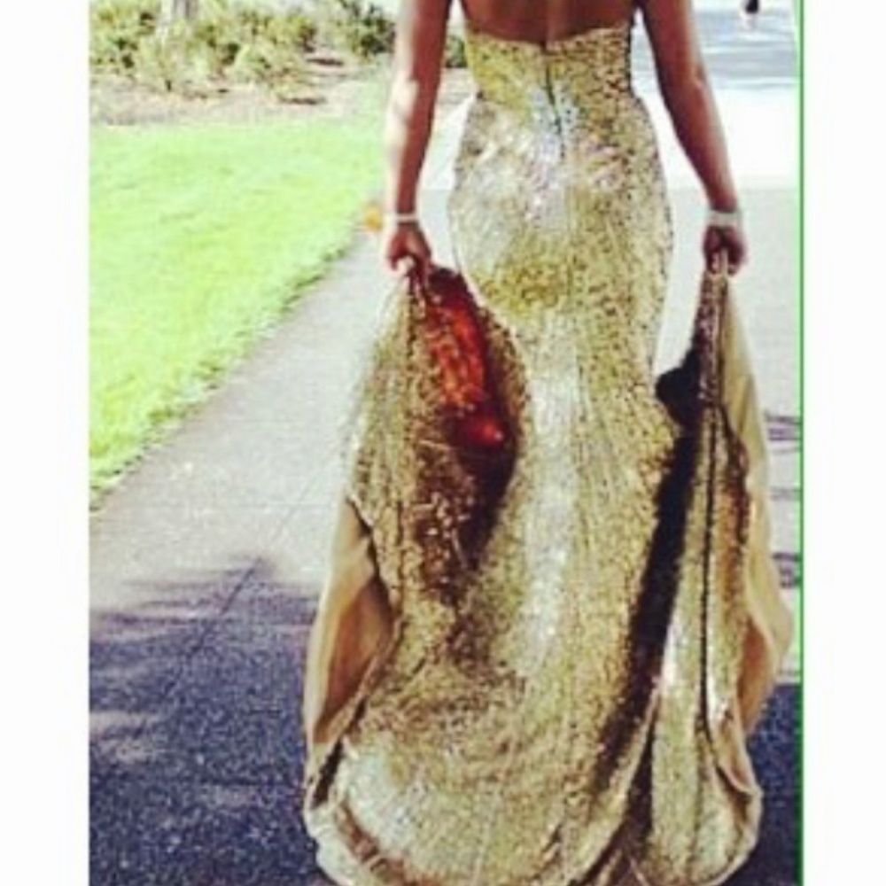 Gold Sequin Panpoly Gown